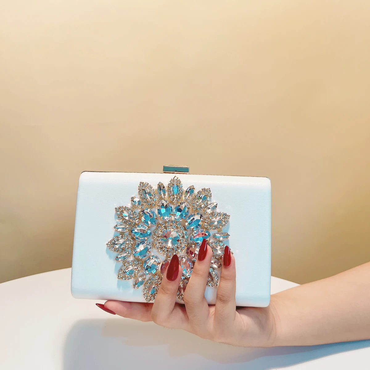 Pochette de Soirée Velours Bleu