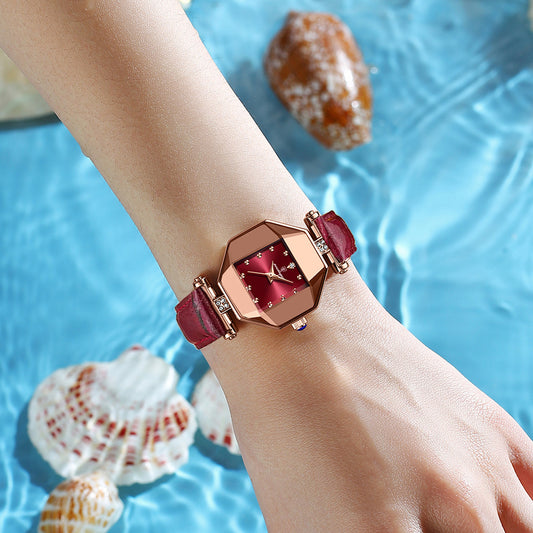 Montre Élégance Bordeaux Femme