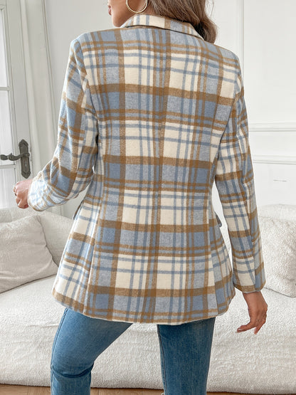 Blazer à Carreaux Élégant