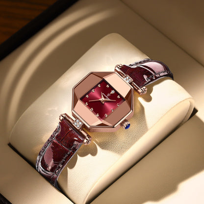 Montre Élégance Bordeaux Femme