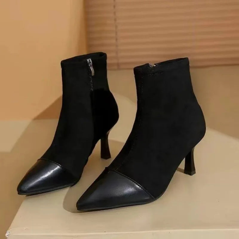 Bottines de style français pointues élégance