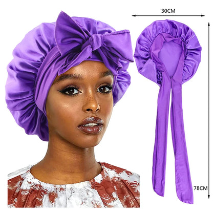 Bonnet en Satin avec Nœud