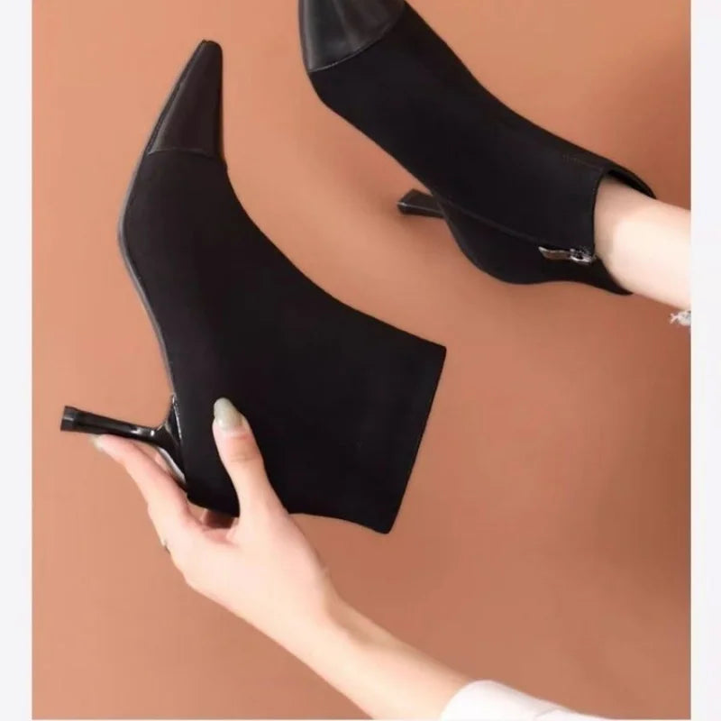 Bottines de style français pointues élégance