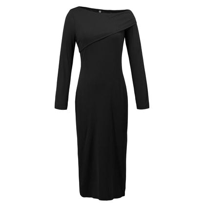 Robe Élégante Asymétrique à Épaule Dénudée