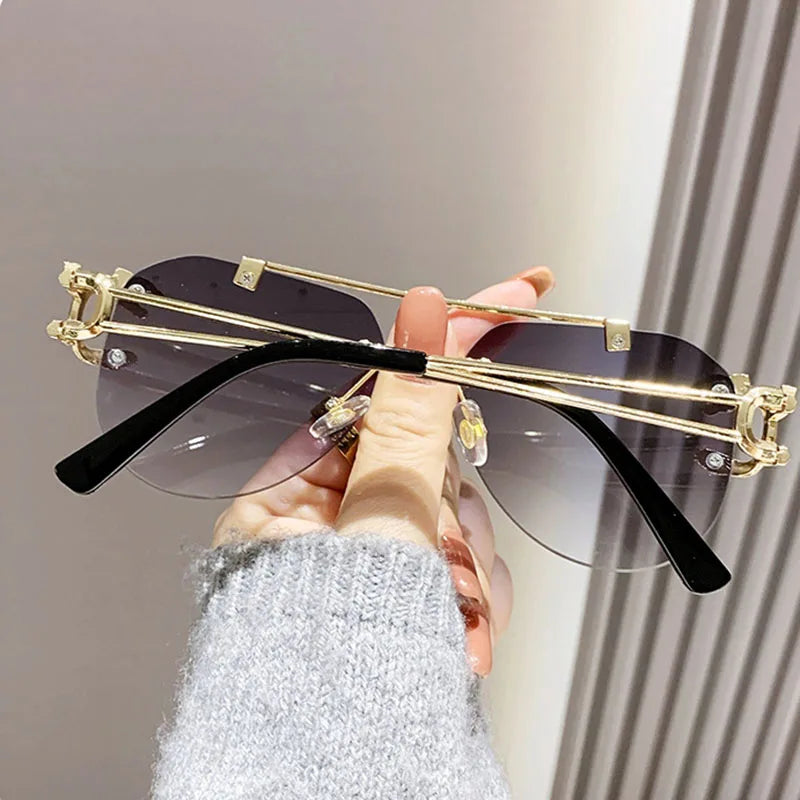 Lunettes de Soleil Femme Luxe Doré