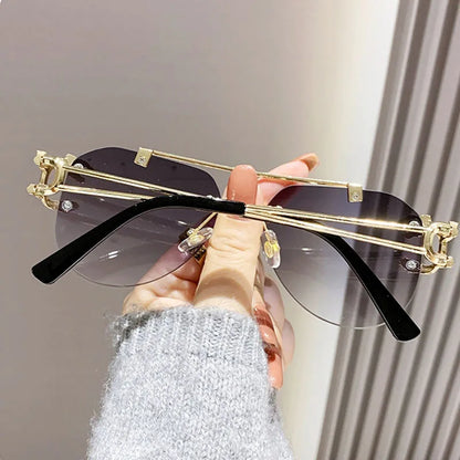 Lunettes de Soleil Femme Luxe Doré