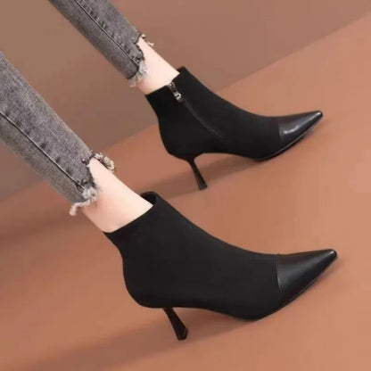 Bottines de style français pointues élégance