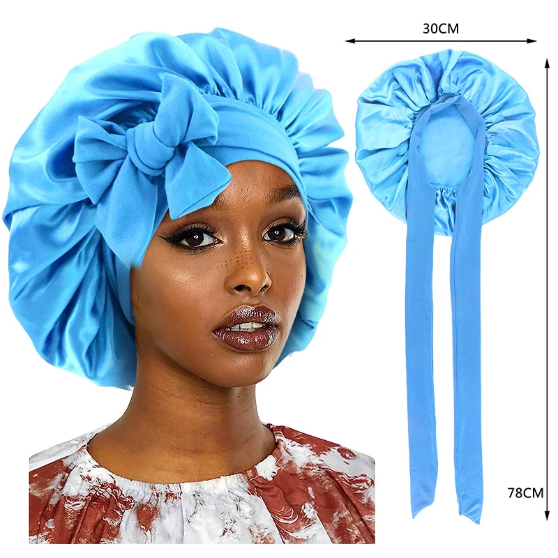 Bonnet en Satin avec Nœud