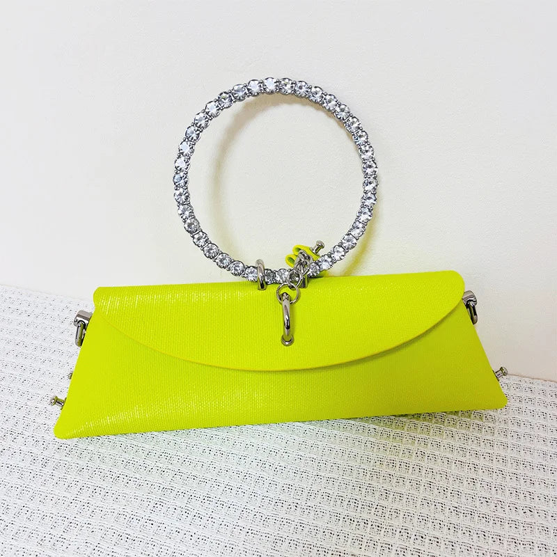 Pochette Pastel avec Poignée Cristaux