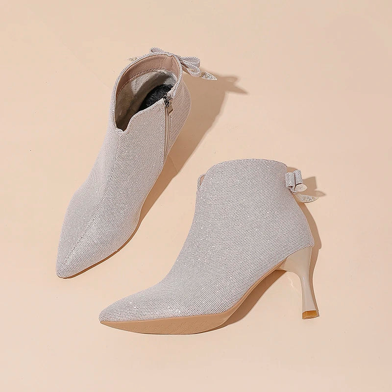 Bottines élégantes à talon fin