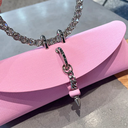 Pochette Pastel avec Poignée Cristaux