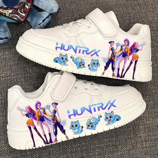 2026 Children's KPOP Casual Shoes Kids New Fashion Design White Sport Shoes Girls Student Anti-slip Outdoor Breathable Sneakers