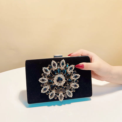 Pochette de Soirée Velours Bleu