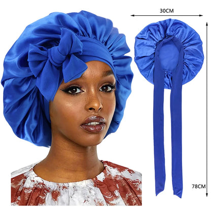 Bonnet en Satin avec Nœud