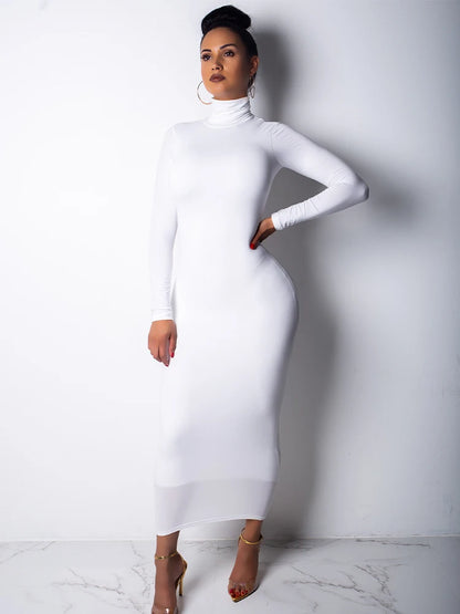 Robe Col Roulé élégance