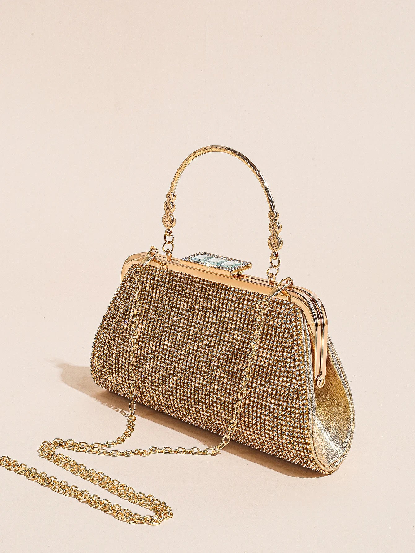 Pochette de Soirée Noire Strassée