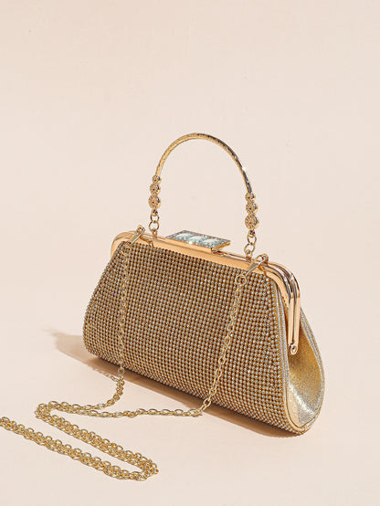 Pochette de Soirée Noire Strassée