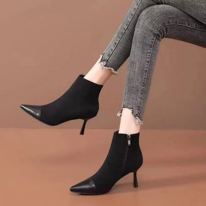 Bottines de style français pointues élégance