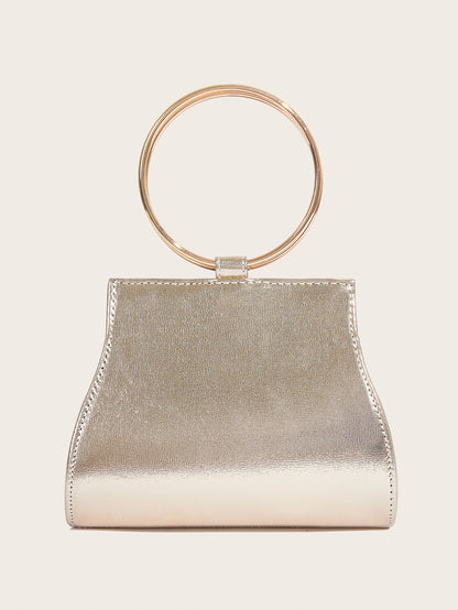 Pochette Glamour Cristaux & Anneau Doré