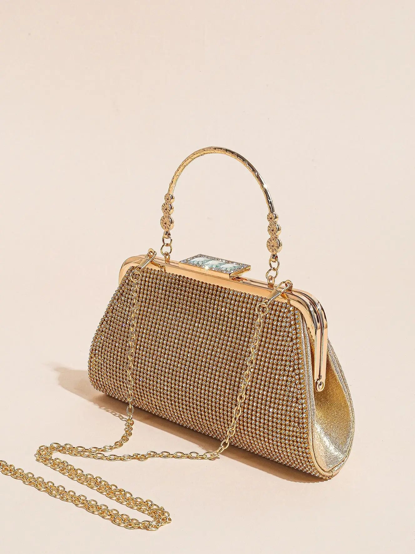 Pochette de Soirée Noire Strassée