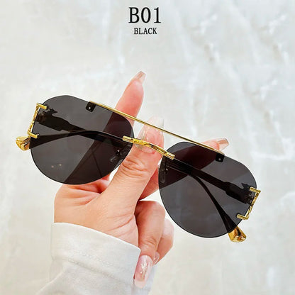 Lunettes de Soleil Femme Luxe Doré