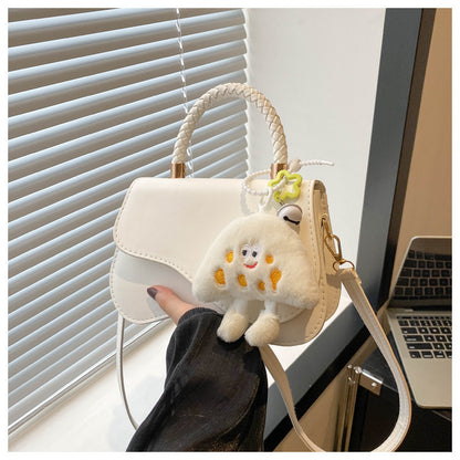 Sac à Main Élégant avec Porte-Clé Peluche